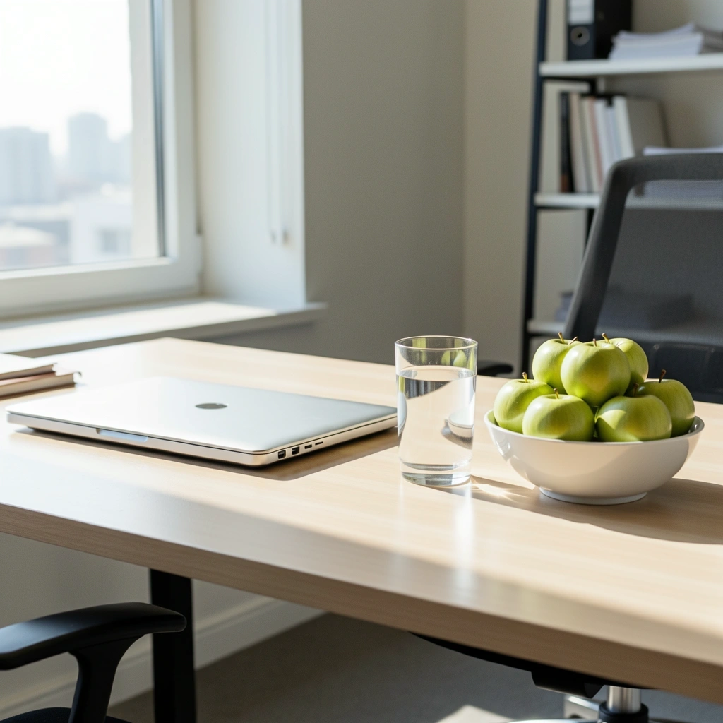 Professioneller Arbeitsplatz für Ernährungsberatung